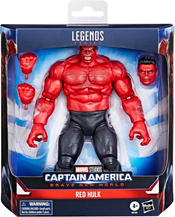 Marvel Legends Series Red Hulk, Captain America: Brave New World Collectible Deluxe 6 Inch Action Figure - Image 2